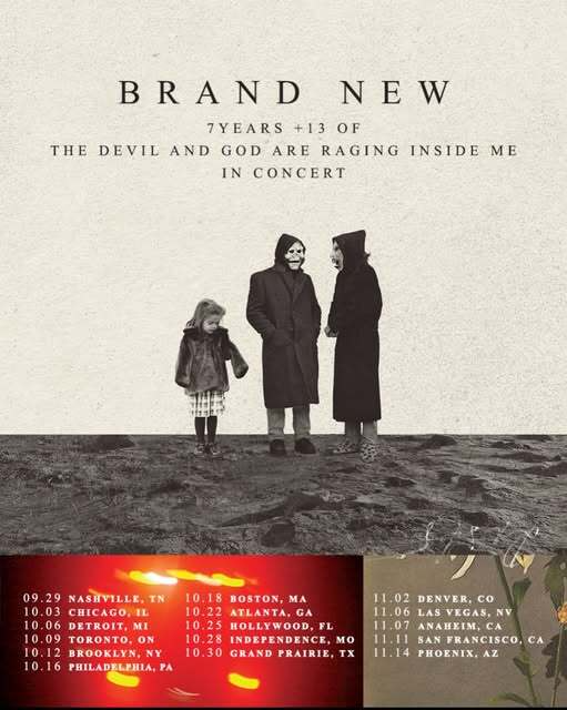 7 Years + The Devil and God Are Raging Inside Me in Concert poster for Brand New